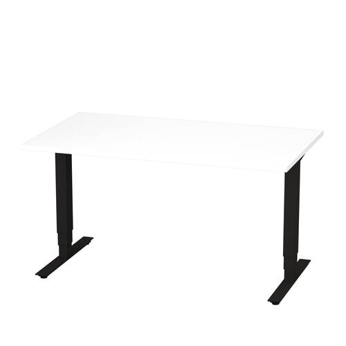 deNord Design Skrivbord höj/sänk Pro 1400×800 vit/svart