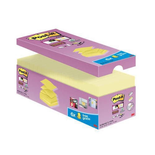 Post-it® Z-Notes 76×76 gul 14+6 på köpet