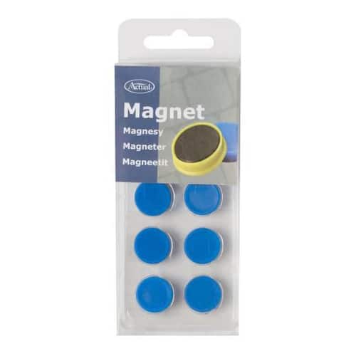 Staples Magnetknappar 16mm blå