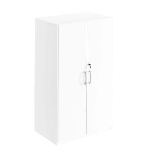 deNord Design Hylla med dörrar 3-plan monterad vit