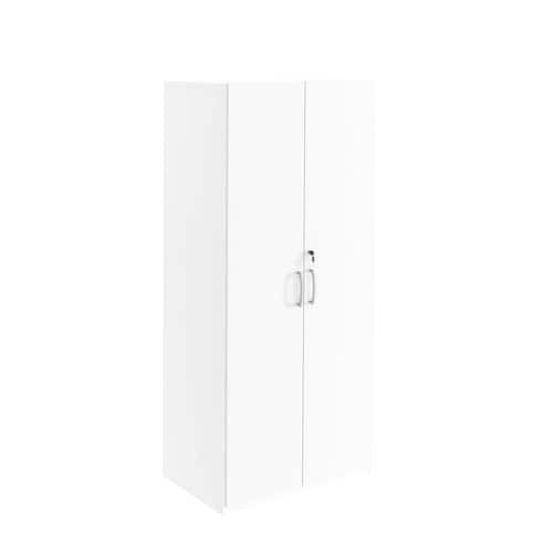 deNord Design Hylla med dörrar 4-plan monterad vit