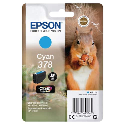Epson Bläckpatron C13T37824010 Cyan