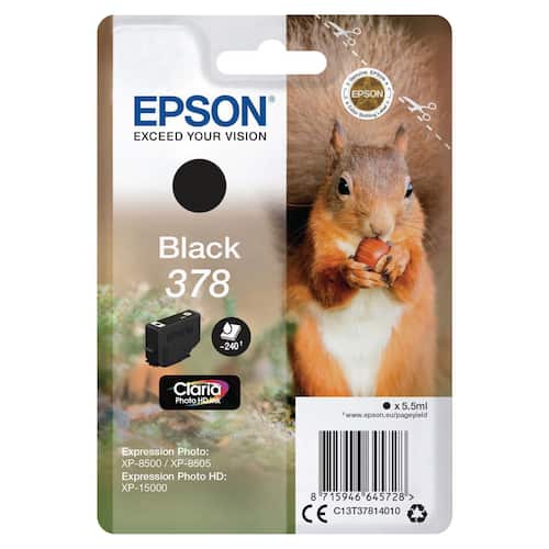 Epson Bläckpatron C13T37814010 Svart