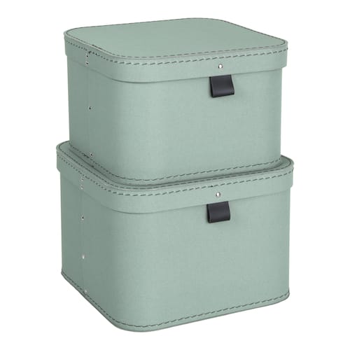 Läs mer om Bigso Box Förvaringsbox med lock kartong mint
