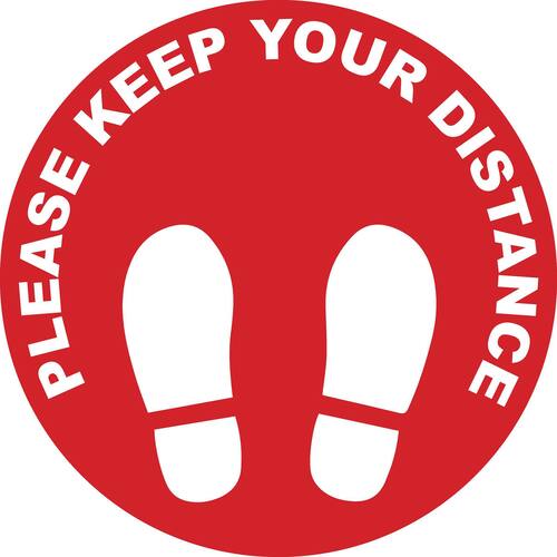 Non brand Golvdekal ”KEEP YOUR DISTANCE”