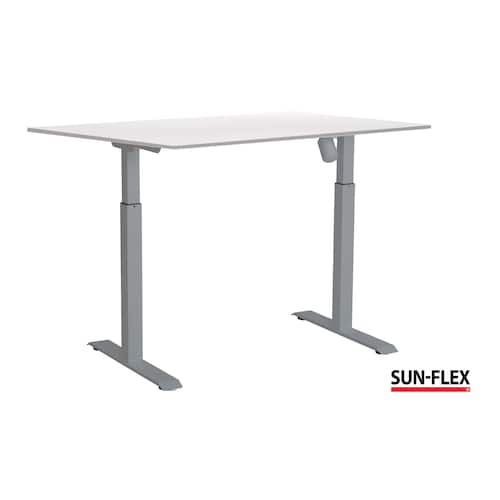 SUN-FLEX® Bord I höj/sänk 140×80 grå/vit
