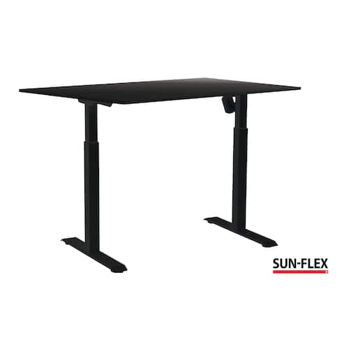 SUN-FLEX® Bord II höj/sänk 160x80 svart/svart