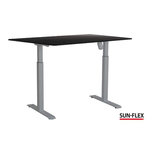 SUN-FLEX® Bord I höj/sänk 160×80 grå/svart