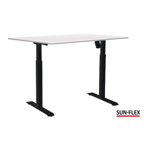 SUN-FLEX® Bord II höj/sänk 140x80 svart/vit