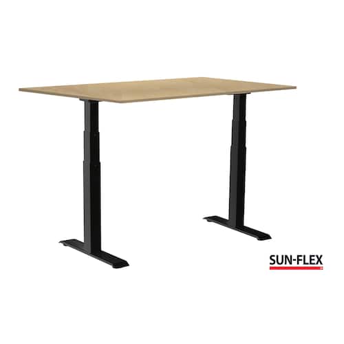 SUN-FLEX® Bord VI höj/sänk 120x80 svart/björk