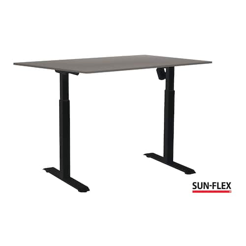 SUN-FLEX® Bord II höj/sänk 120×80 svart/grå