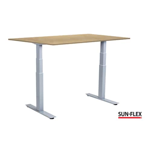 SUN-FLEX® Bord VI höj/sänk 140×80 grå/björk