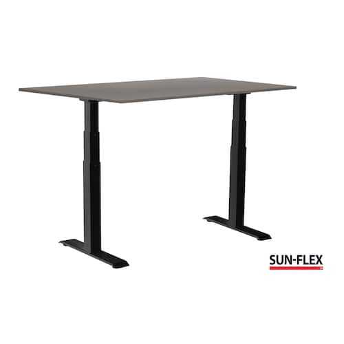 SUN-FLEX® Bord VI höj/sänk 140×80 svart/grå