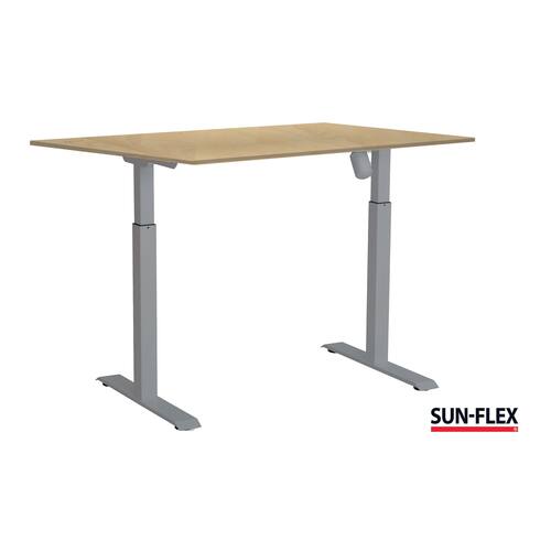 SUN-FLEX® Bord II höj/sänk 140×80 grå/björk