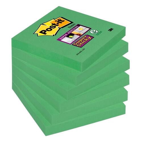 Post-it® Super Sticky-notislappar 76 x 76 mm sparrisgröna 90 ark