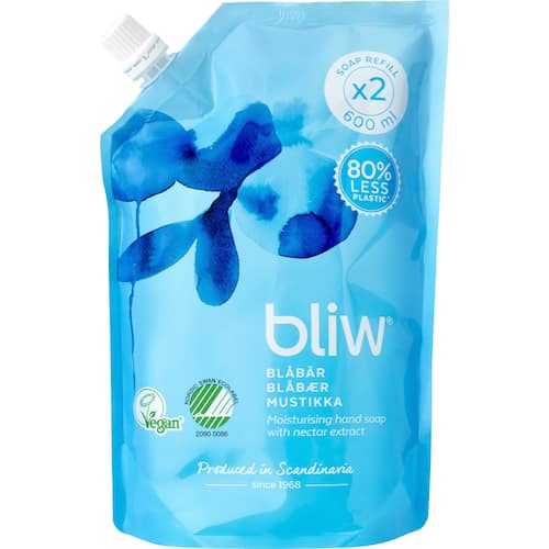BLIW Tvål Blåbär refill 600ml