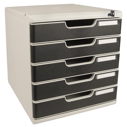 Exacompta Blankettbox Modulo 5 lådor A4+ grå/svart