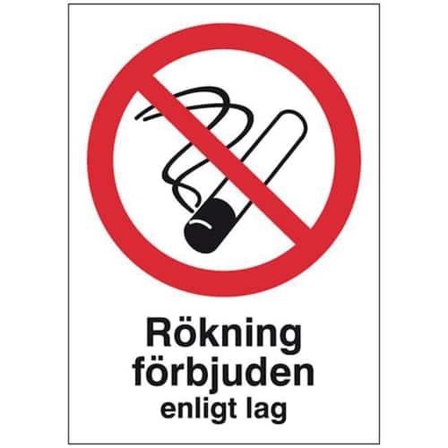 Non brand Skylt Rökning Förbjuden A4 Aluminium