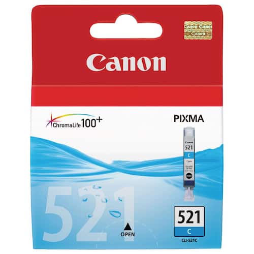 Canon Bläckpatron PIXMA CLI-521 C 2934B001 ChromaLife100+-bläck cyan singelförpackning