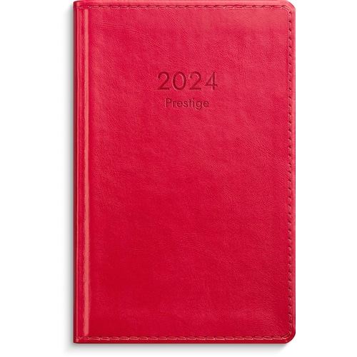 Burde Kalender Prestige konstläder röd - 3345