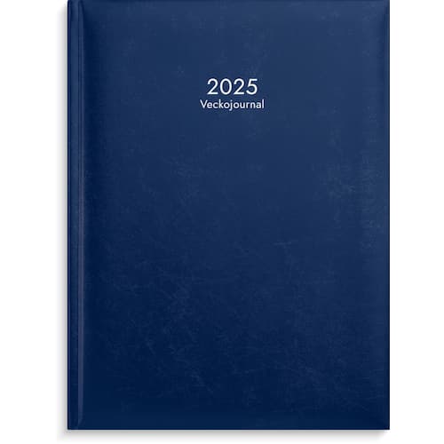 Burde Veckojournal 2025 konstläder blå – 1110