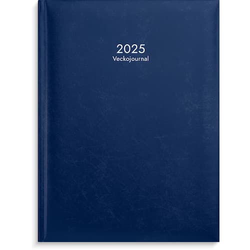 Läs mer om Burde Veckojournal 2025 konstläder blå - 1110