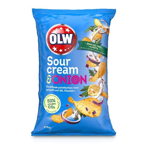 Läs mer om OLW Chips sourcream & onion 275g