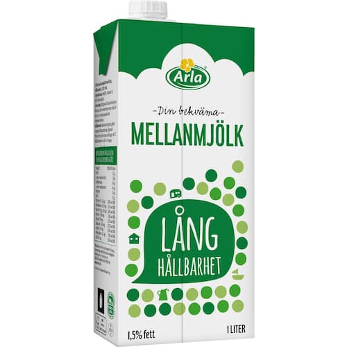 Arla Mjölk mellan lång hållbarhet 1L 1,5%