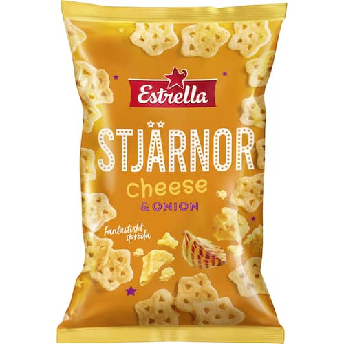 ESTRELLA Chips stjäror chee/onion 85g