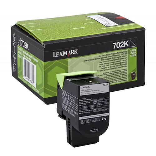 Lexmark Toner 702K svart singelförpackning 70C20K0