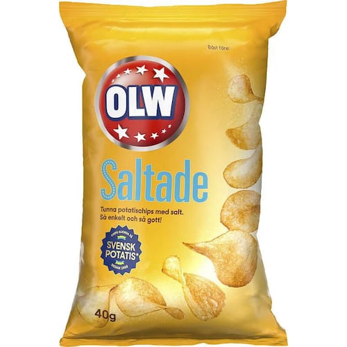 Läs mer om OLW Chips lättsaltade 20x40g