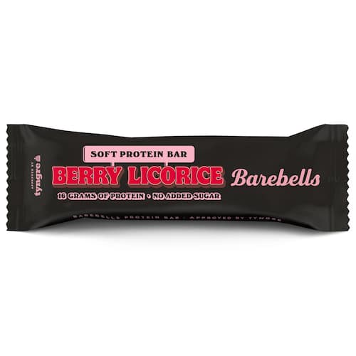 Läs mer om Barebells Bar berry licorice 12x55g