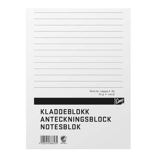 Legacy Own Brand Anteckningsblock A5 100 blad linjerat ohålat TräFritt