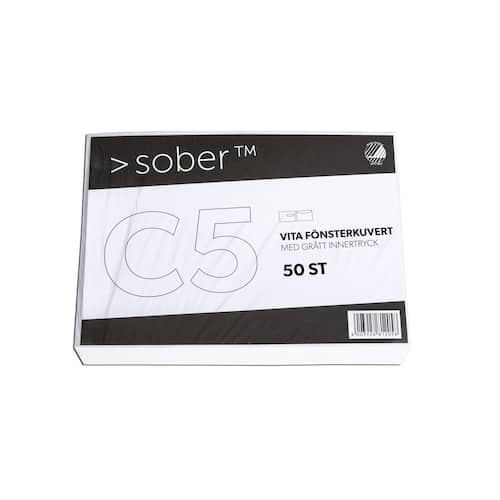 Läs mer om SOBER® Kuvert konsumentförpackning C5 H2 vit