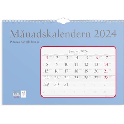 Burde Väggkalender Månadskalendern – 1700