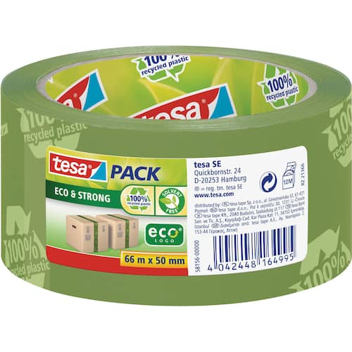 tesa® Packtejp Eco & Strong 50mmx66m grön