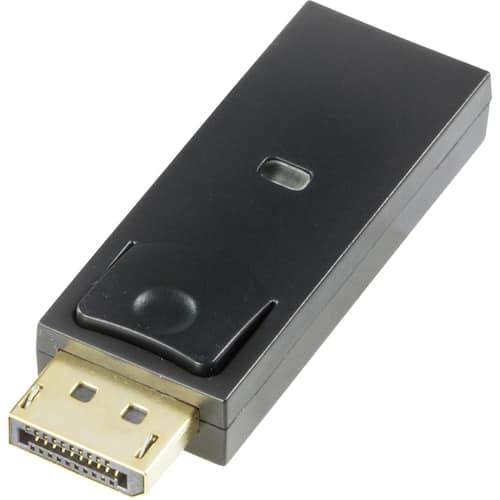 DELTACO Videoadapter DP-HDMI DisplayPort och HDMI DisplayPort (hane) till HDMI (hona) svart