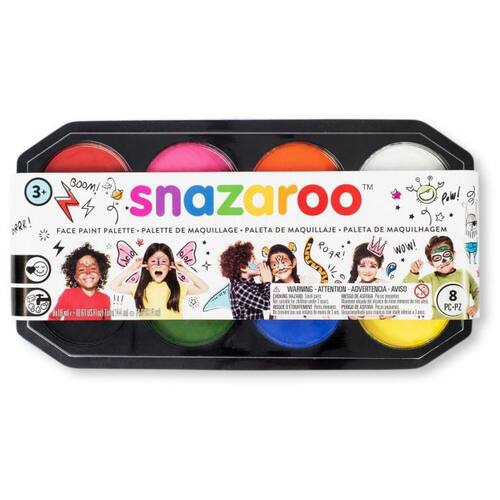 SNAZAROO Ansiktsfärg med palett 18 ml olika färger