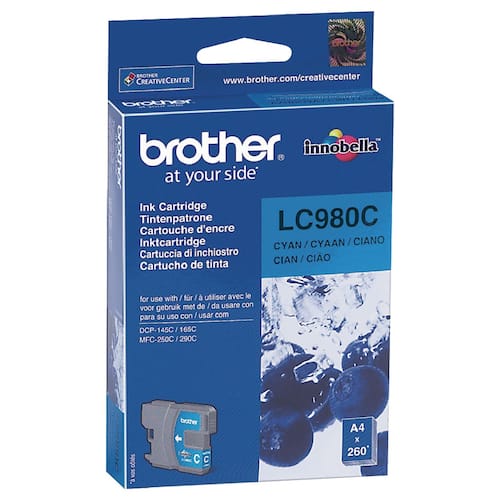 Brother Bläckpatron LC980 C LC-980C Innobella™-bläck cyan singelförpackning