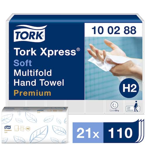 Tork Premium Xpress® Soft H2 vikt pappershandduk 110 ark