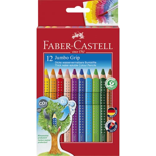 Faber-Castell Färgpenna Jumbo Grip triangelformad pennkropp olika färger