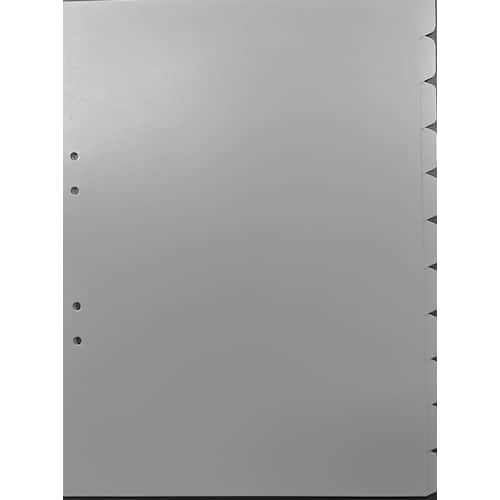 Non brand Plastregister A4 PVC 11 flik grå