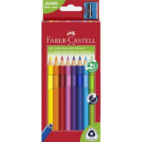Faber-Castell Färgpennor Grip triangelformad pennkropp olika färger