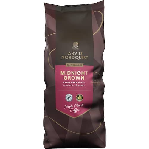Arvid Nordquist Kaffebönor Classic Midnight odlat kaffe fylligt extra mörkrostat 1000g