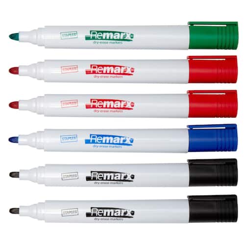 Legacy Own Brand STAPLES Whiteboardpenna Remarx™ icke-permanent bläck 1-2mm olika färger