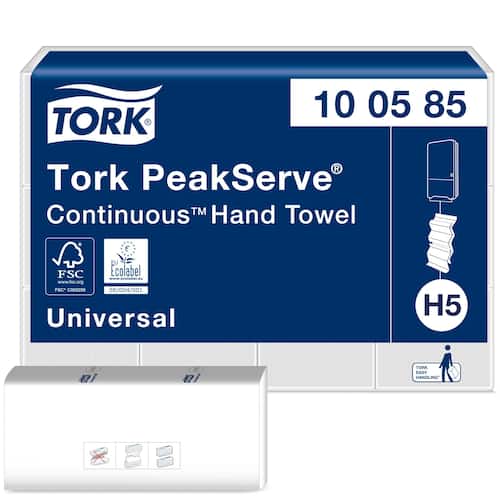 Tork Handduk Universal H5 PeakServe 1-lag vit