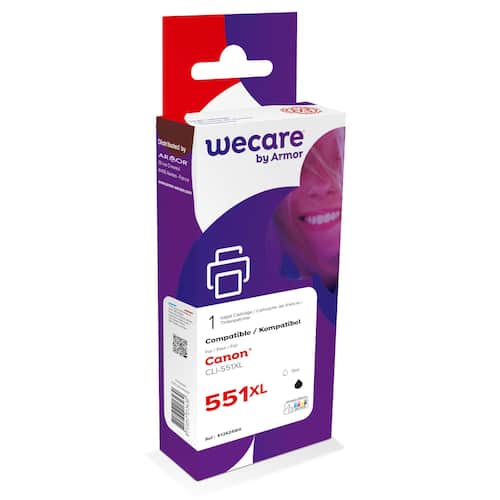 Wecare Bläckpatron  kompatibel med  CANON CLi-551XL B 6443B001 svart singelpack
