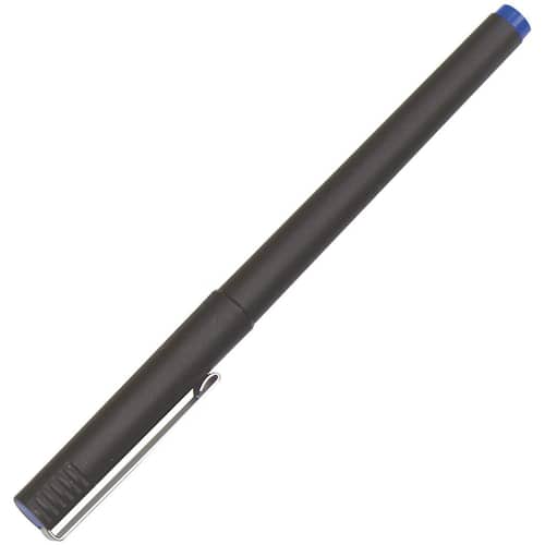 Uni-Ball Kulspetspenna Micro UB-120 tunn spets på 0,5 mm svart pennkropp blått bläck