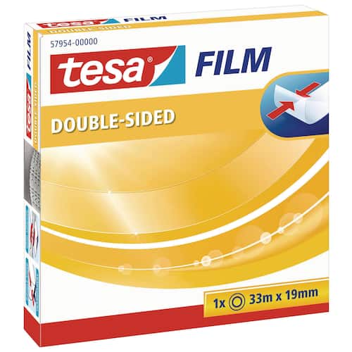 tesa® Dubbelhäftande tejp TESA 19mmx33m klar
