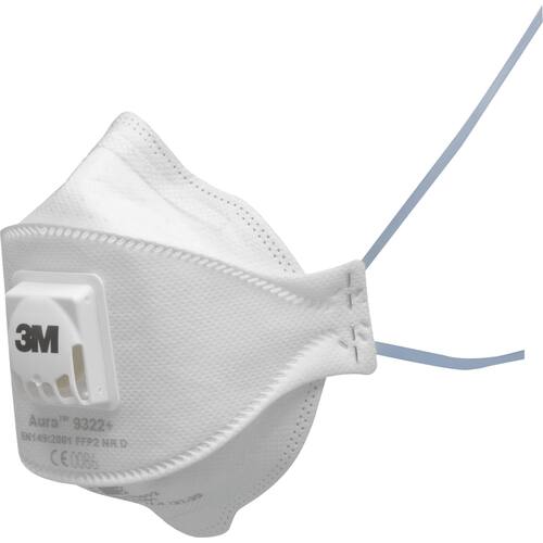 3M™ Aura 9322+ Filtrerande halvmask med ventil FFP2